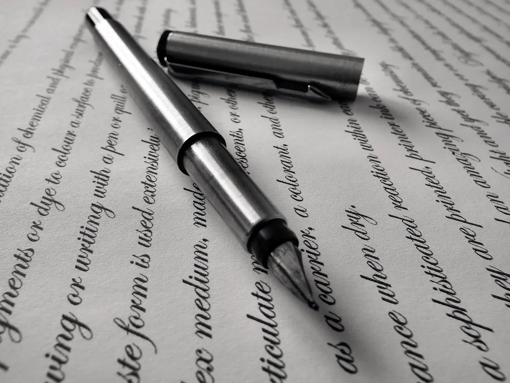 Fountain pen signing legal documents